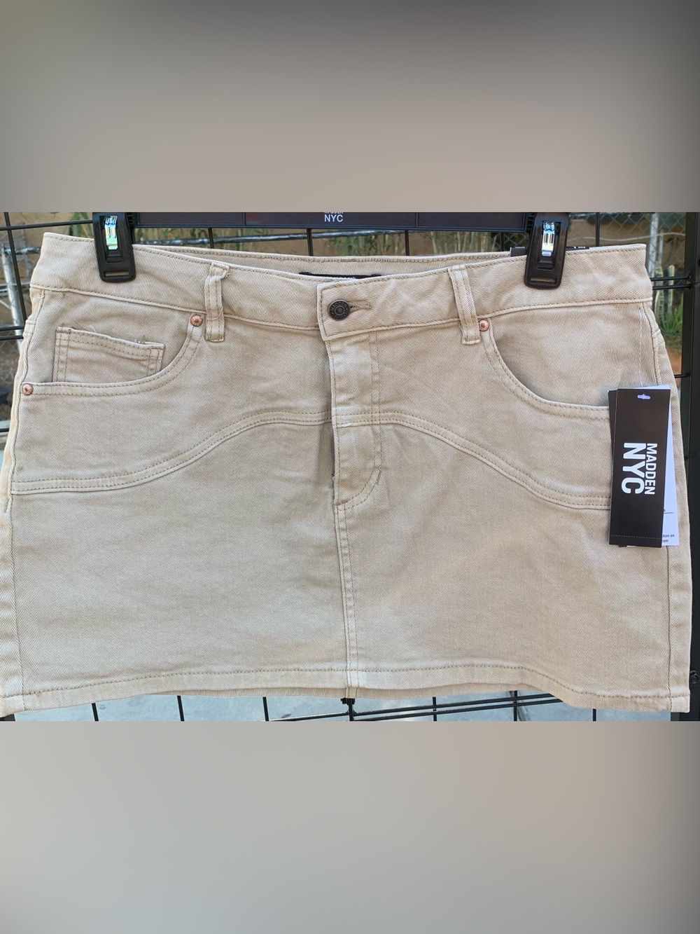 NWT Madden NYC Beige Western Mini Skirt